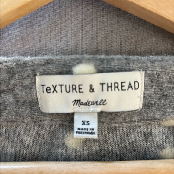 Madewell Texture and Thread Gray Bobble cardigan wool blend cozy preppy xs - Picture 9 of 9